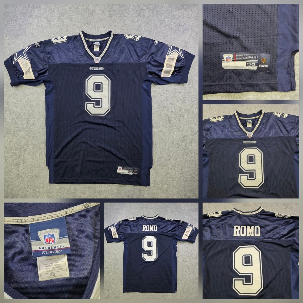 Dallas Cowboys Football Jersey Mens 50 Blue NFL Tony Romo 9 Authentic‎ Reebok